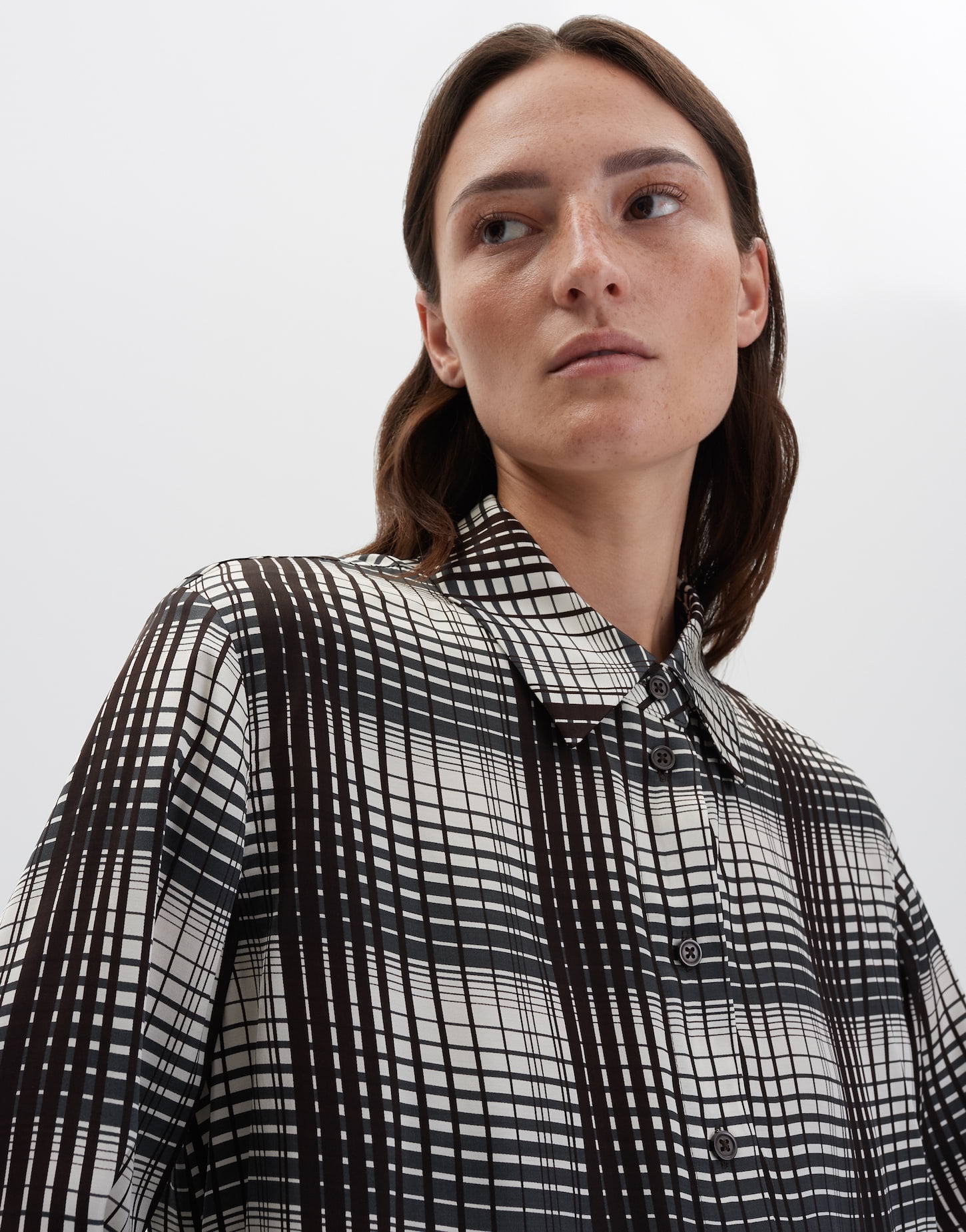 Someday Damenbluse Hemdblusenkragen Karomuster Viskose