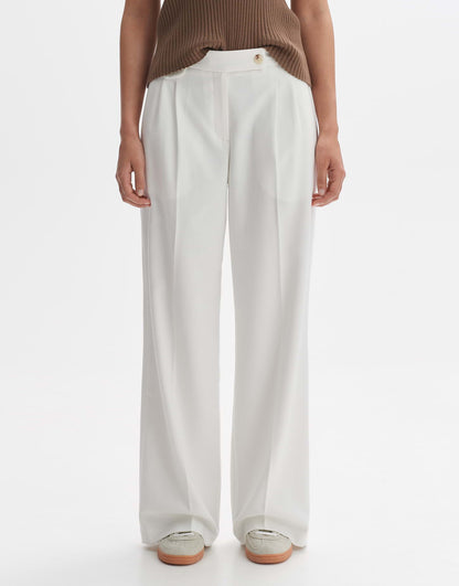 OPUS Wide Leg Canvas Hose Damen Dunkelblau