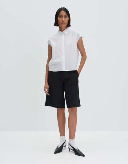 Someday Damenbluse Hemdblusenkragen Kurzarm O-Form