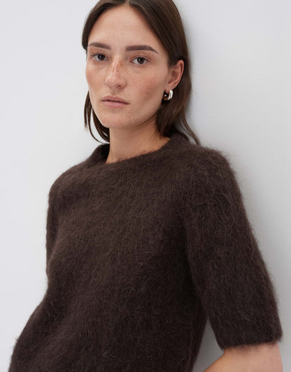 Someday Damen Strickpullover Rundhalsausschnitt Alpaka-Mix