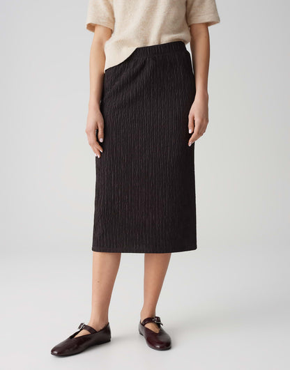 OPUS Damen Midi-Kleid schmale Passform 3-dimensionale Struktur