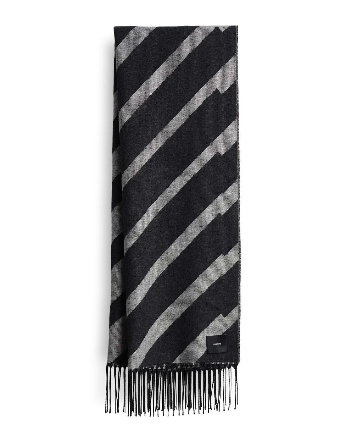 Someday Damen Schal Fransen Two-tone Muster 190 cm x 67 cm