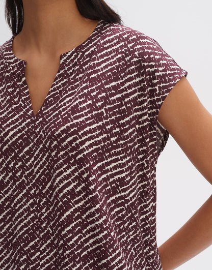OPUS Basic T-Shirt Damen Basic Fit Viskose Elasthan