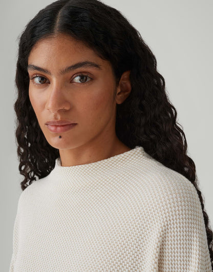 OPUS Vera Damen Jersey Pullover Funnel Neck 3D Struktur
