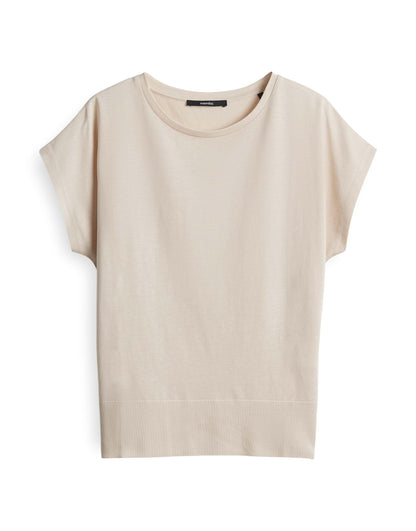 Someday Damen T-Shirt Kurzarm Slim Fit Melange-Effekt