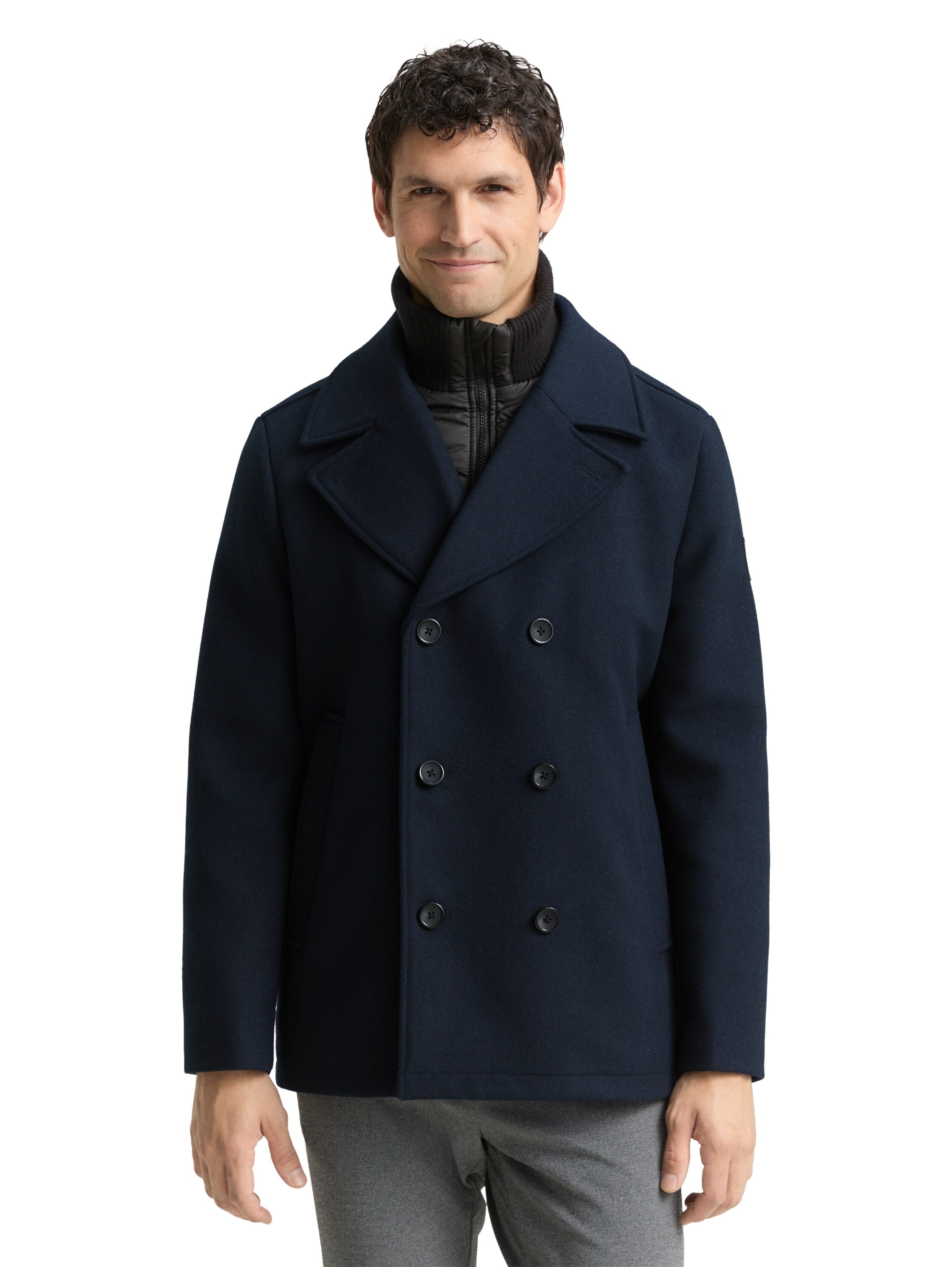 2-in-1 Wolljacke mit abnehmbarer Innenjacke