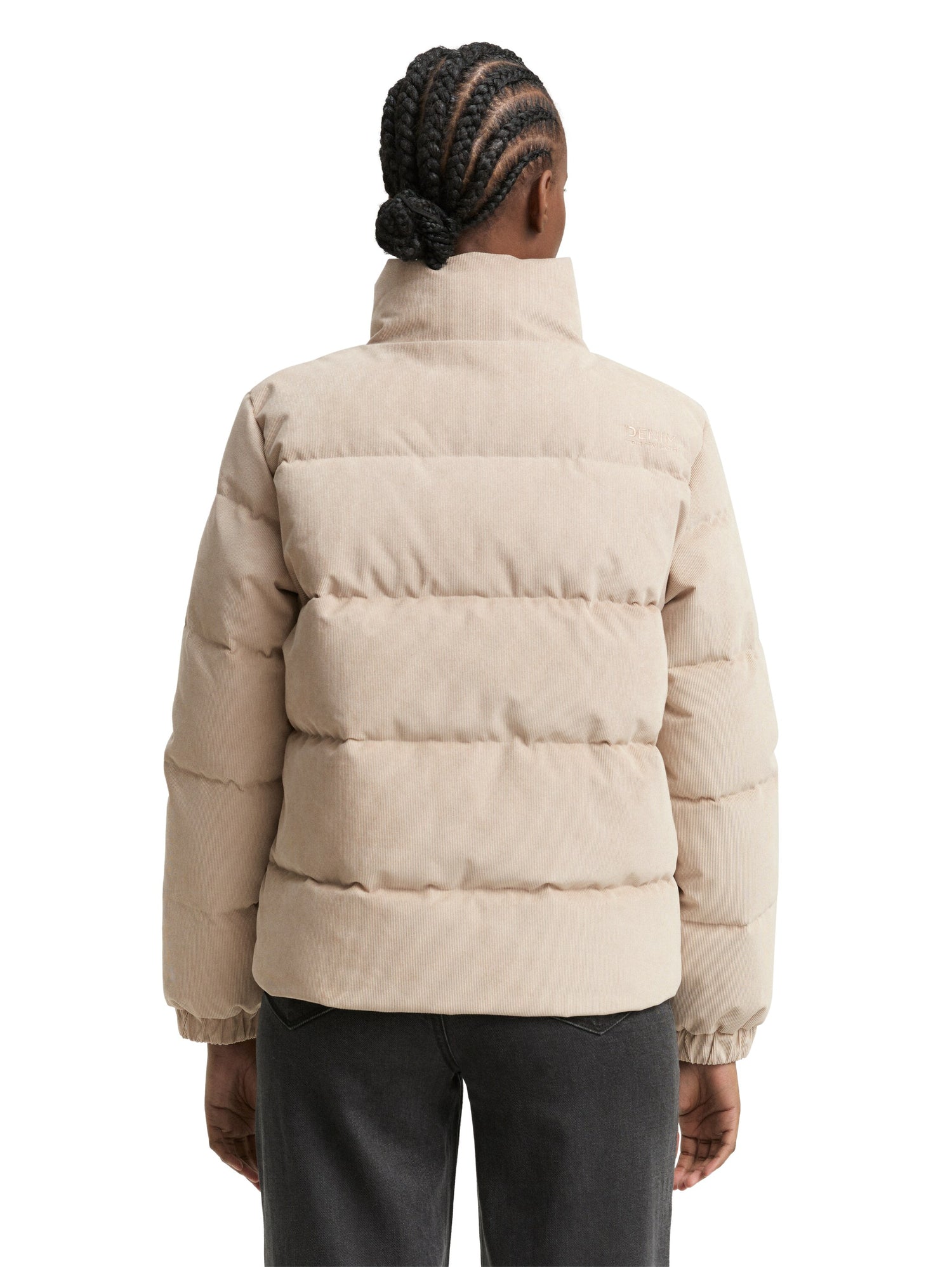 Cord Pufferjacke mit Stehkragen
