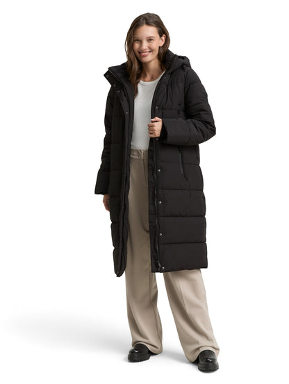Puffer-Mantel mit abnehmbarer Kapuze