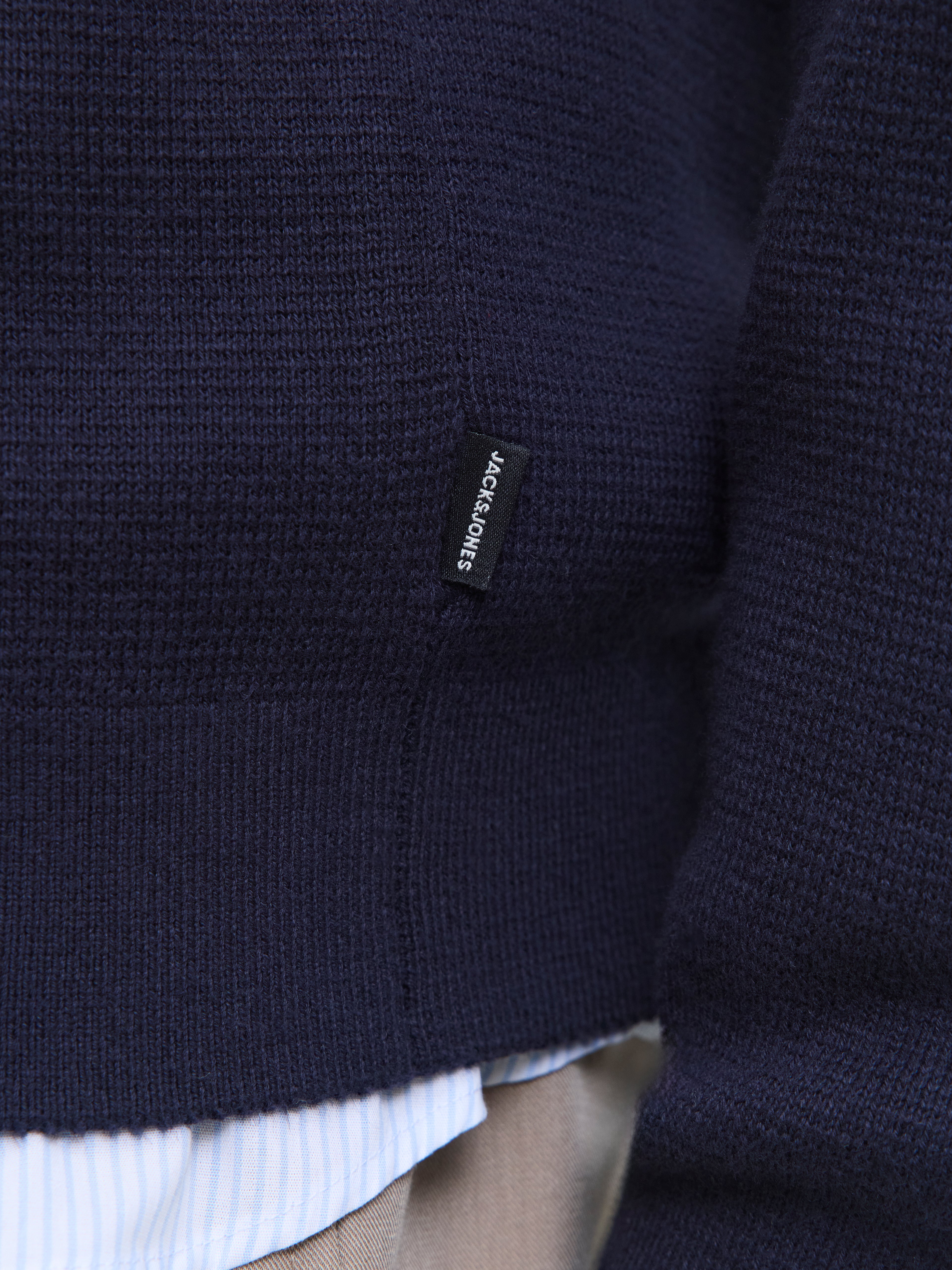 Strickjacke Herren Langarm Polokragen Locker geschnitten