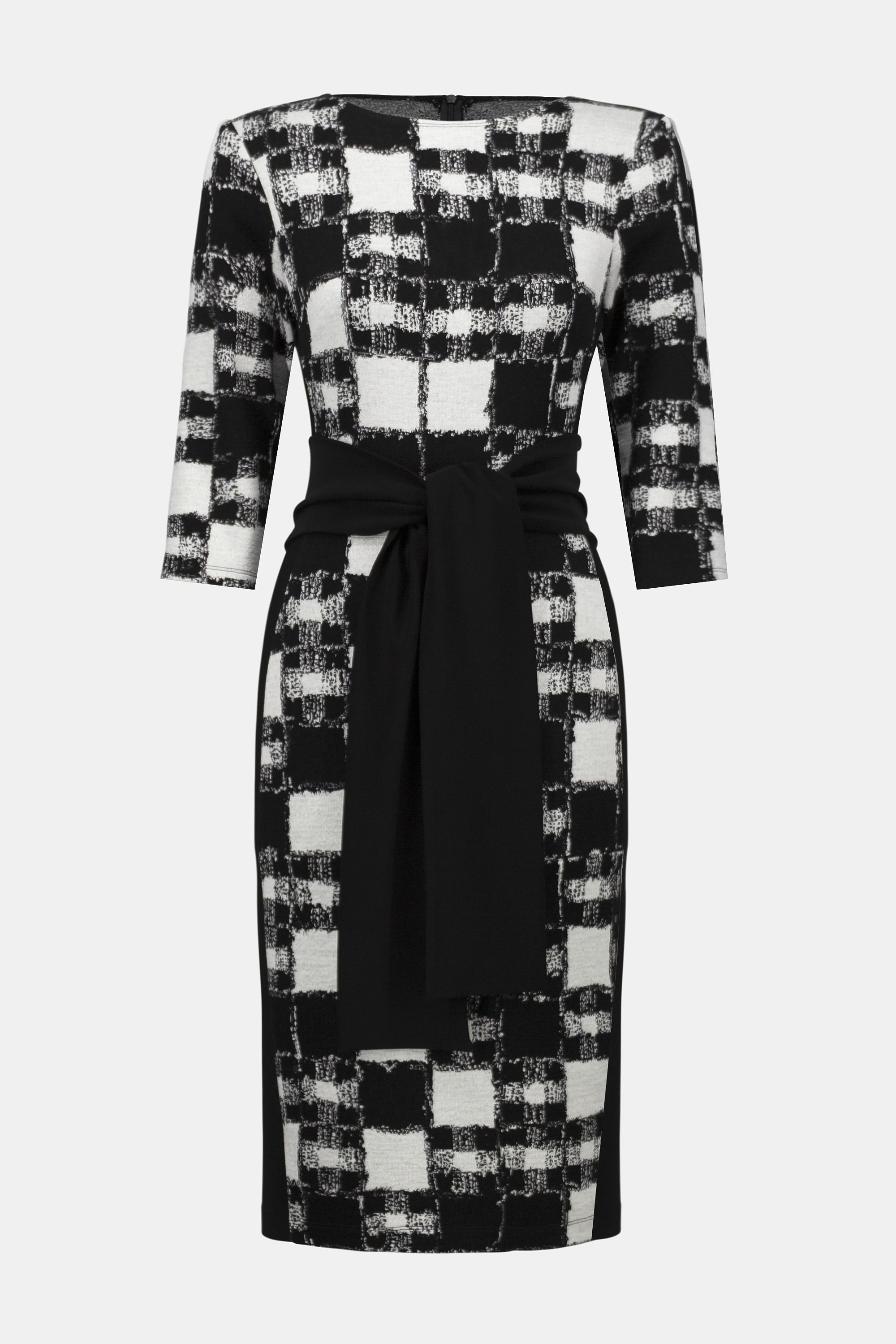 Etuikleid aus Jacquard-Strick mit Karomuster