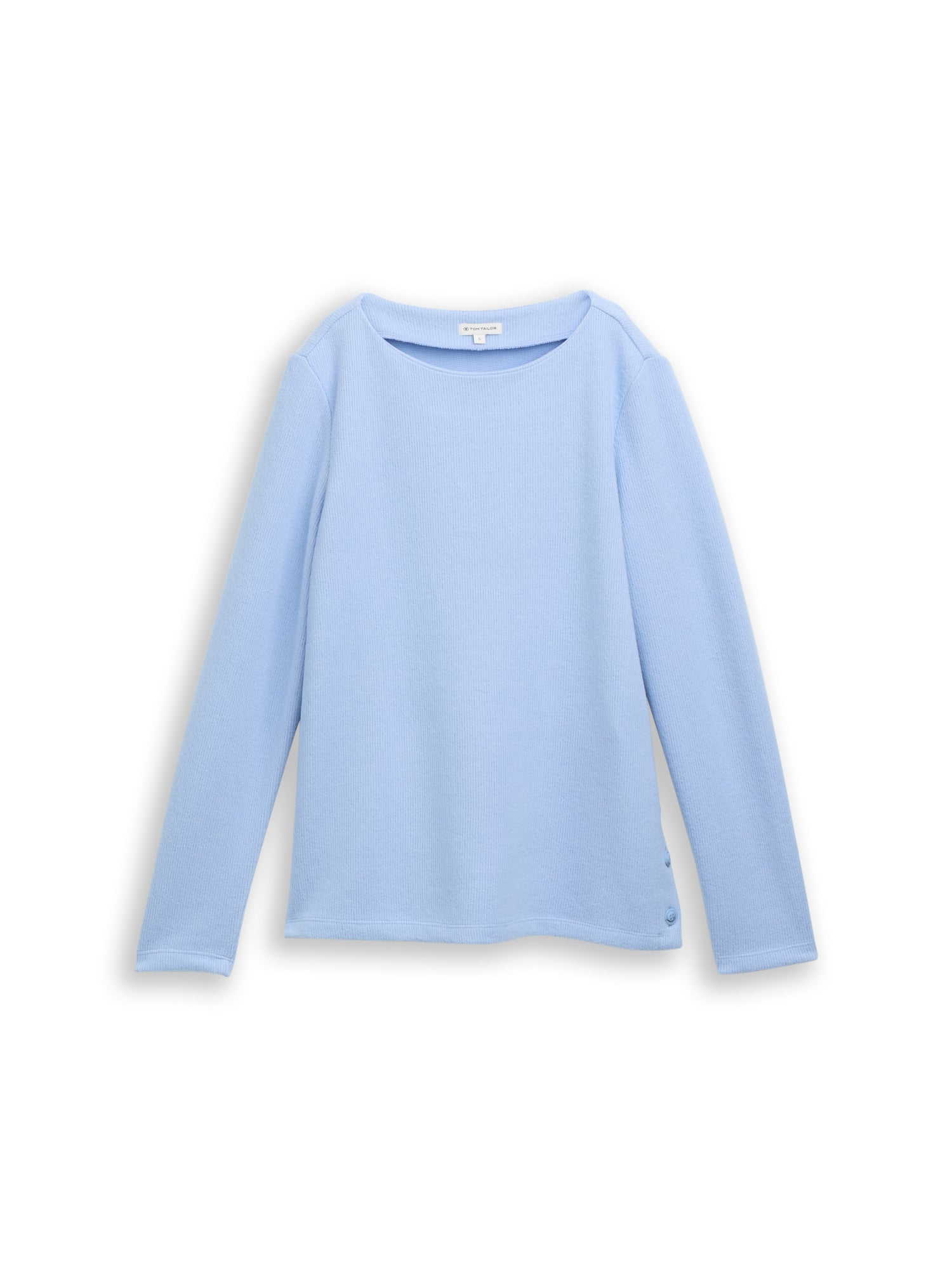 Tom Tailor Denim Female Sweatshirt mit Knopfleiste Rippstrick
