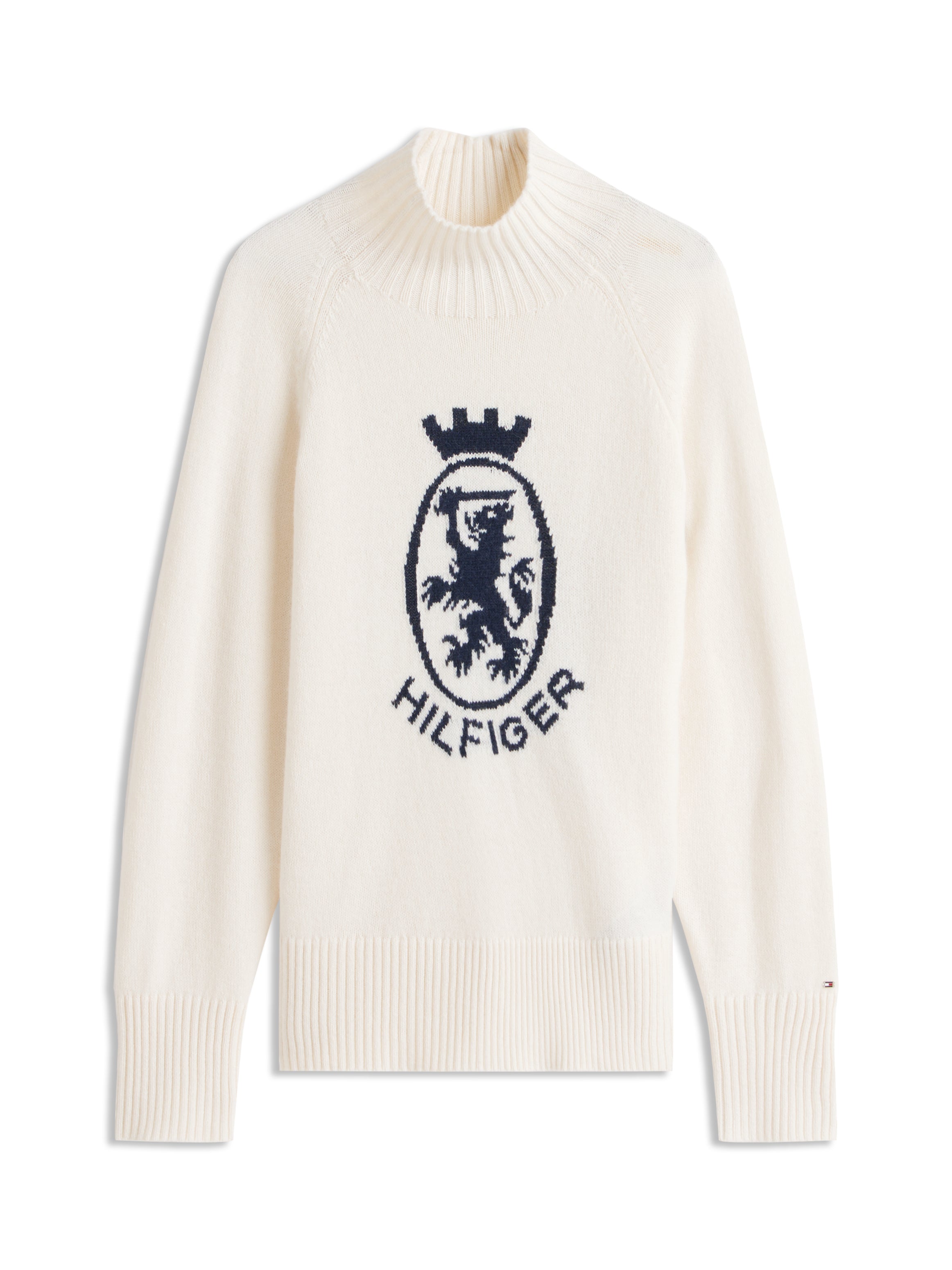 WOOL BLEND GRAPHIC MOCK-NK SWT