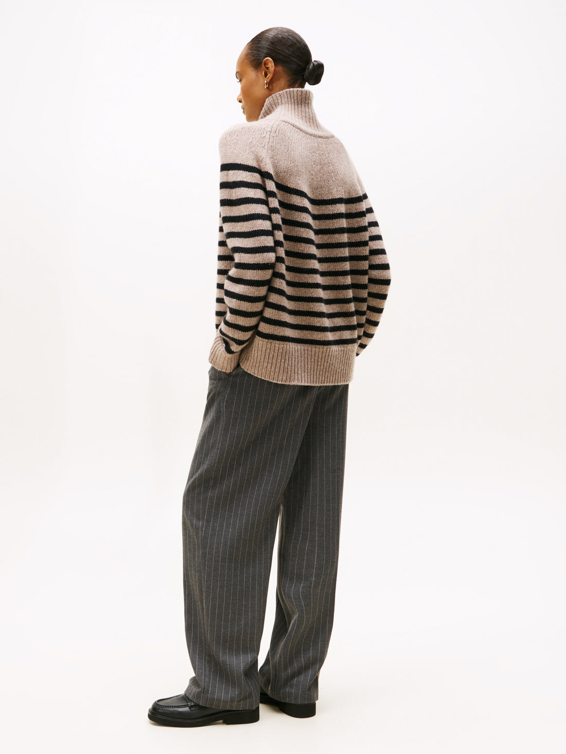 CHUNKY WOOL CASH MOCK-NK LS SWT
