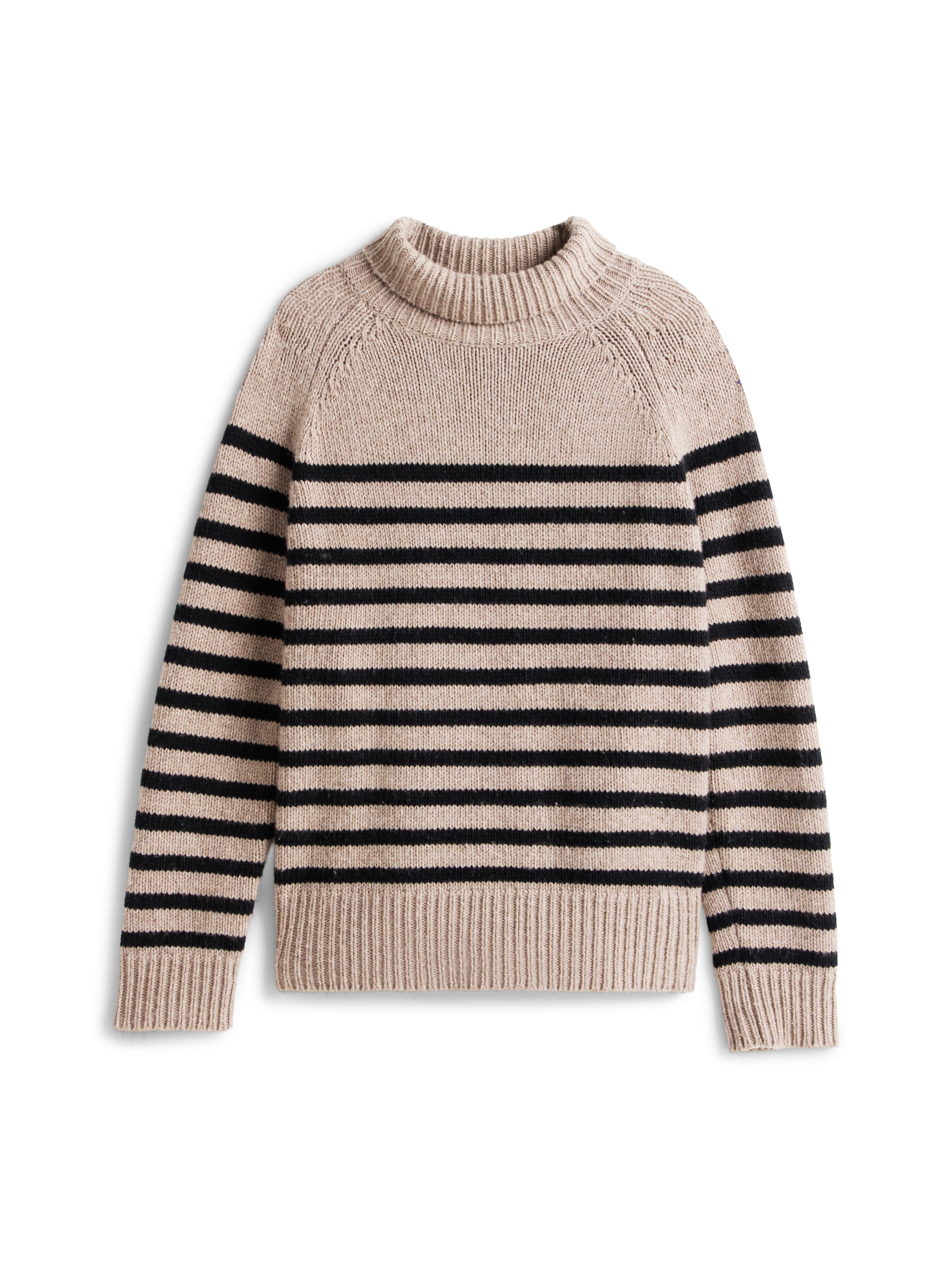 CHUNKY WOOL CASH MOCK-NK LS SWT