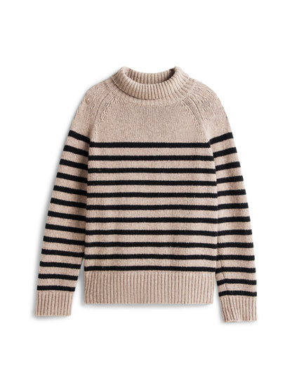 CHUNKY WOOL CASH MOCK-NK LS SWT