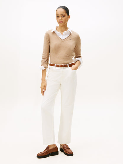 SOFT WOOL V-NK LS SWEATER