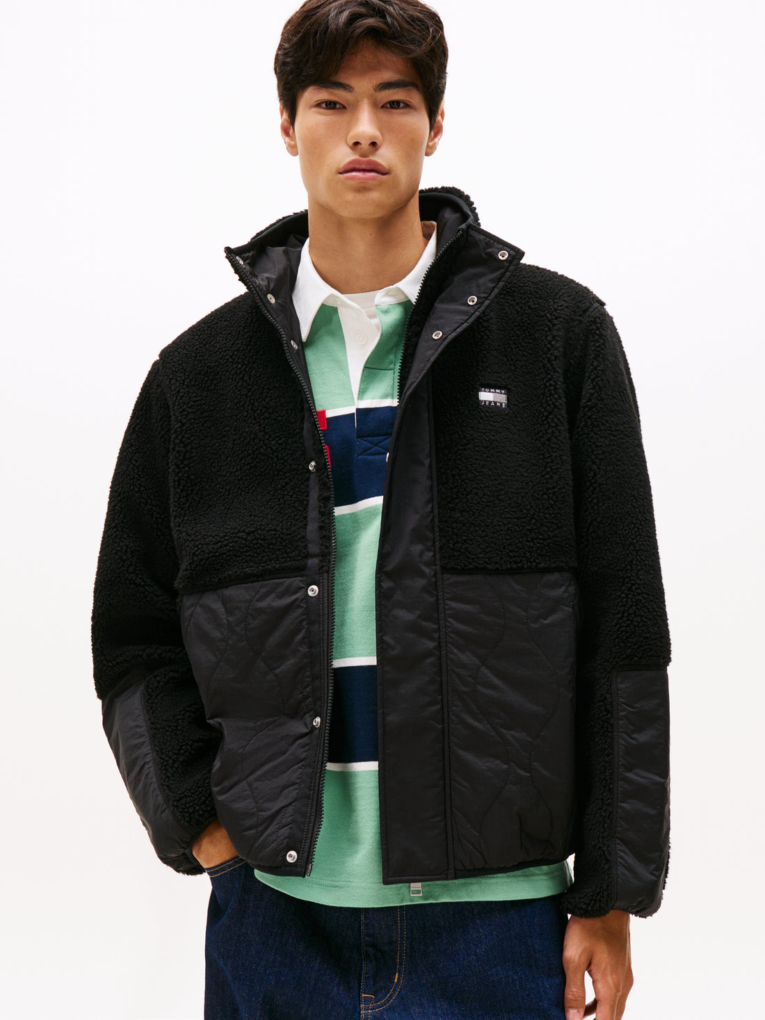 TJM ESSENTL MIX TEDDY JACKET EXT