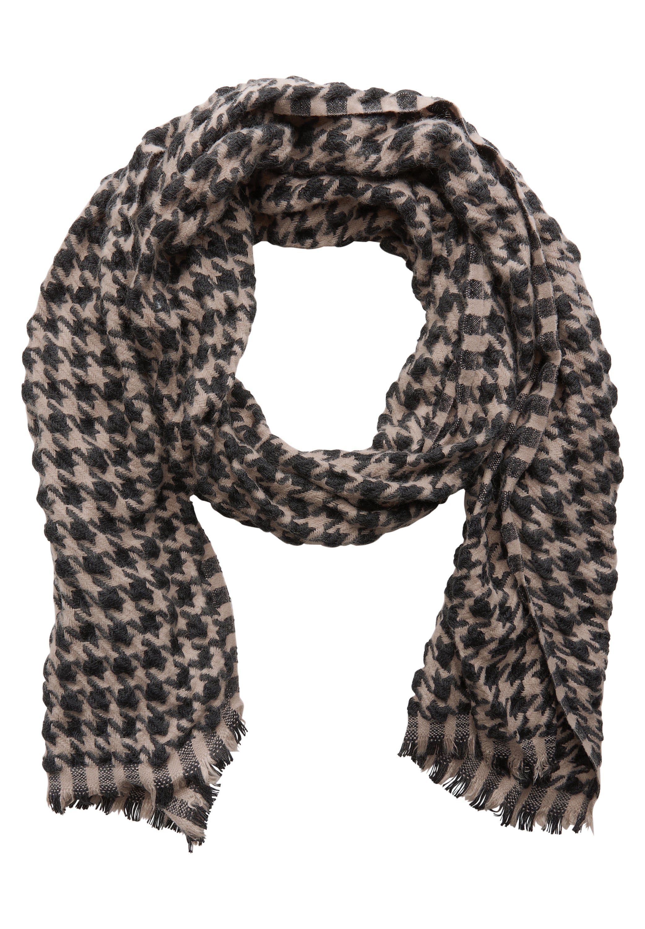 Street One Damen Schal Fransen Two Tone Muster Weich