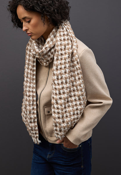 Street One Damen Schal Fransen Two Tone Muster Weich