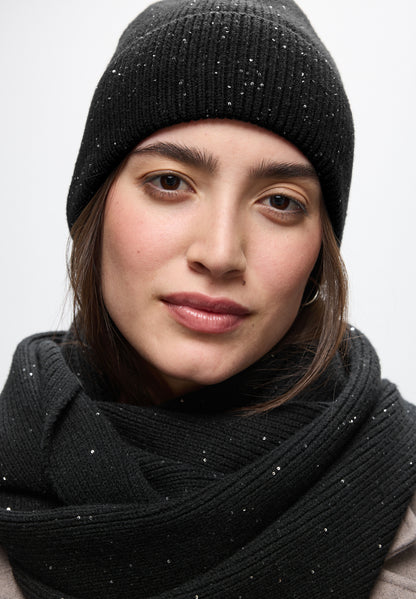 Beanie mit Pailletten