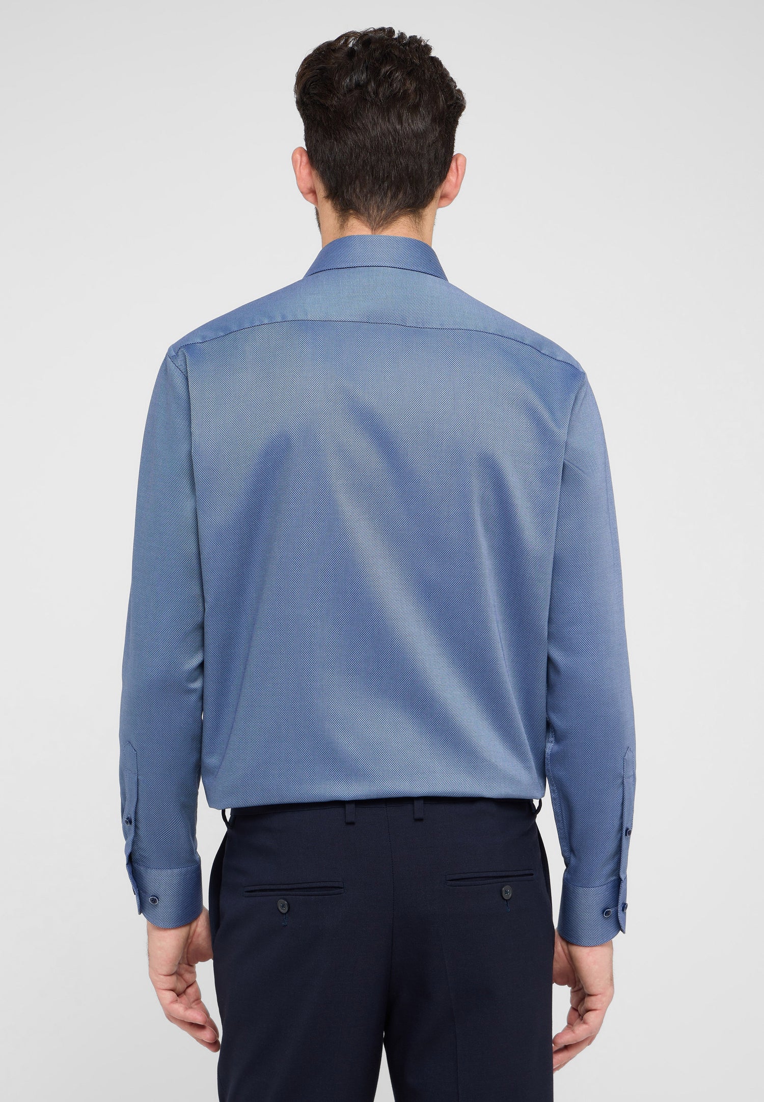 Dynamic Cotton Herren Langarmhemd Kent-Kragen bügelfrei