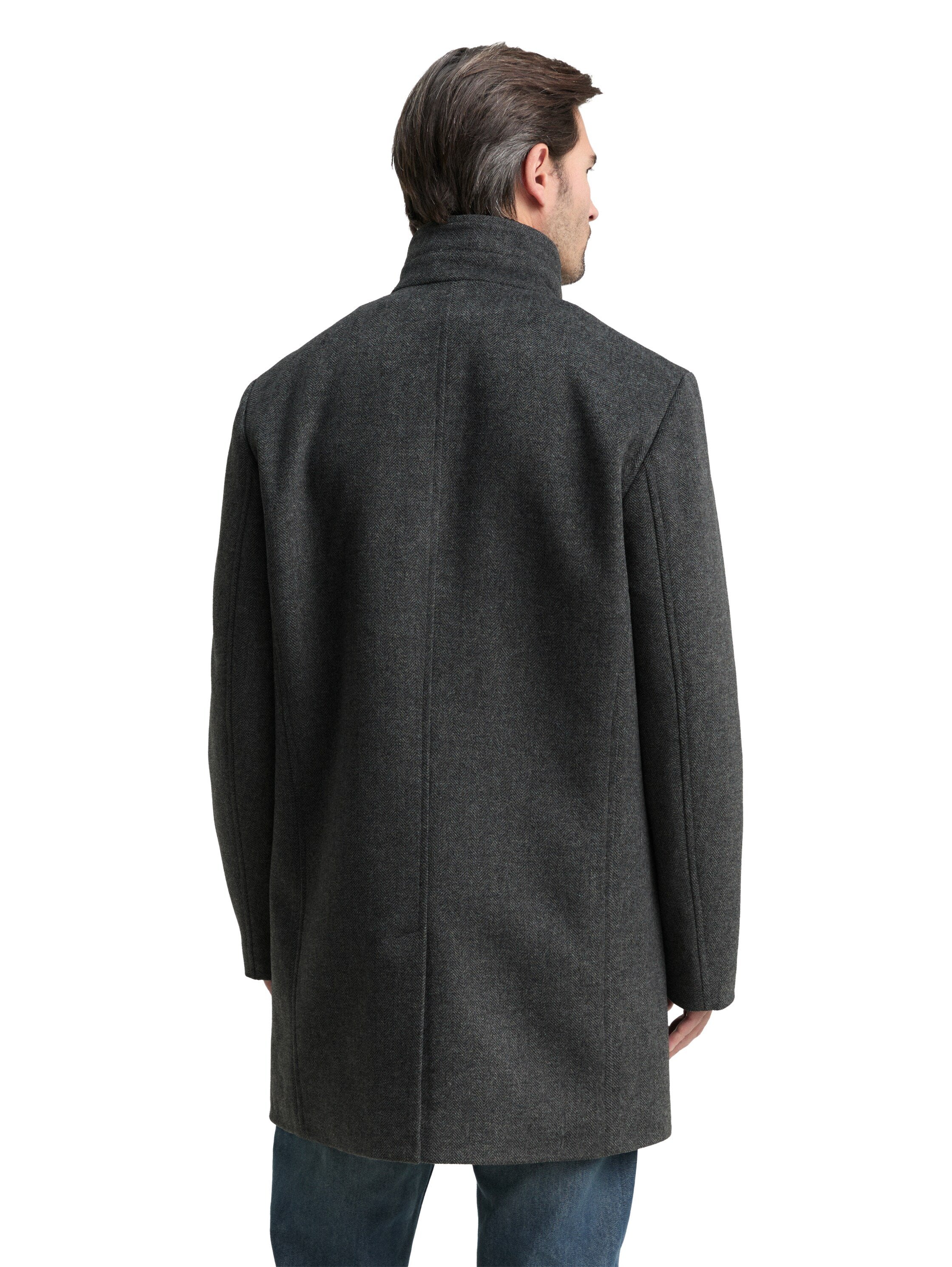 2-in-1 Wollmantel mit abnehmbarer Innenjacke