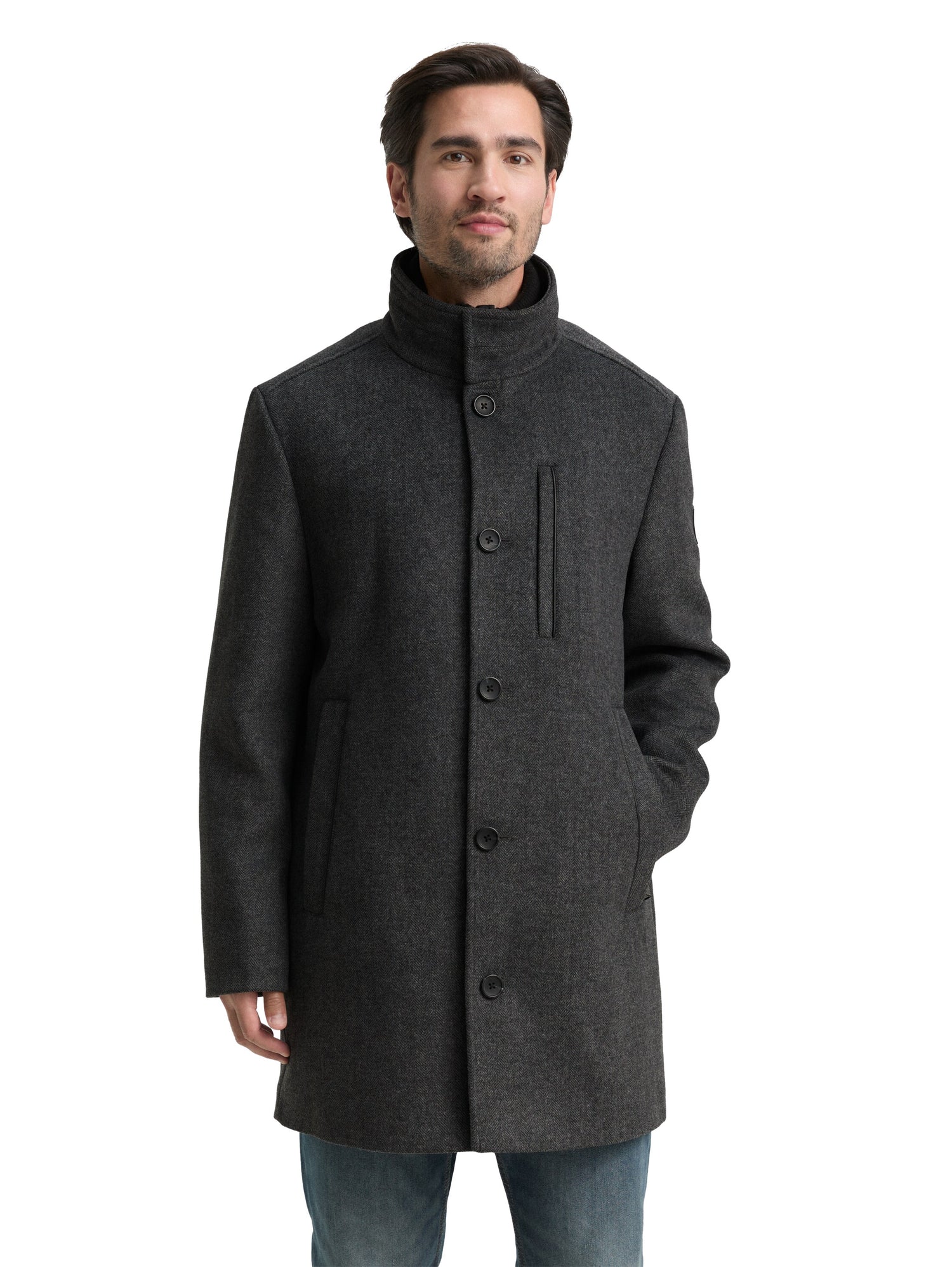 2-in-1 Wollmantel mit abnehmbarer Innenjacke