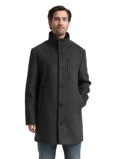 2-in-1 Wollmantel mit abnehmbarer Innenjacke