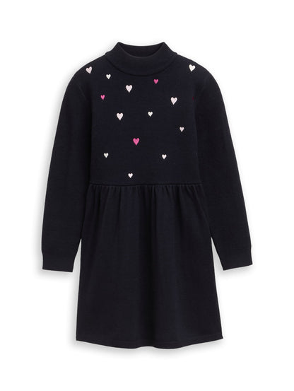 Mini-Strickkleid mit Stickerei
