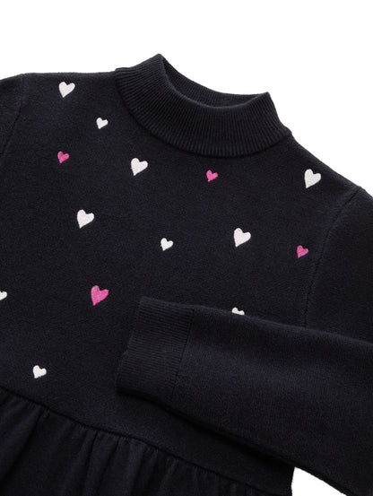 Mini-Strickkleid mit Stickerei