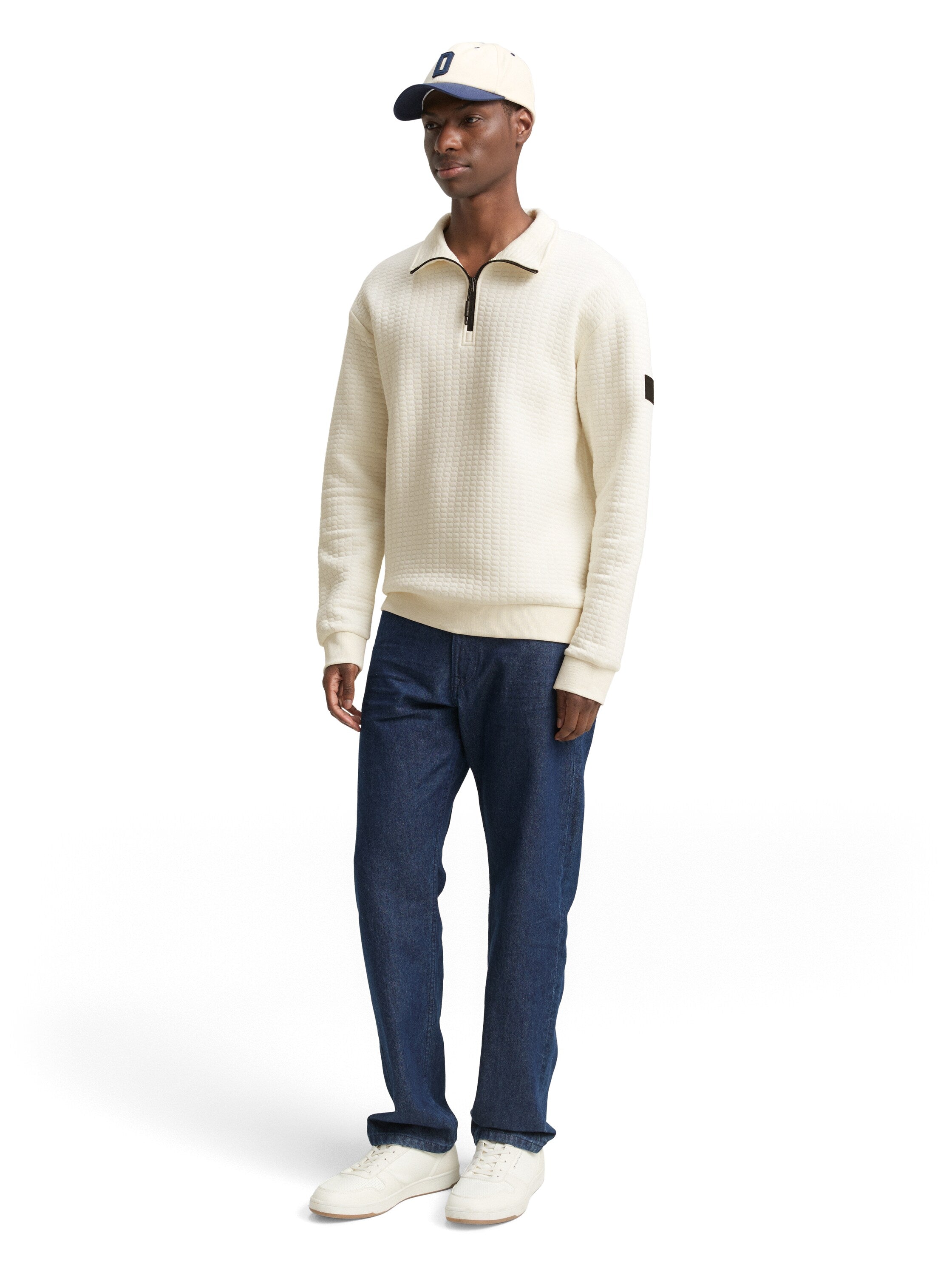 Troyer Sweatshirt mit Logo-Badge