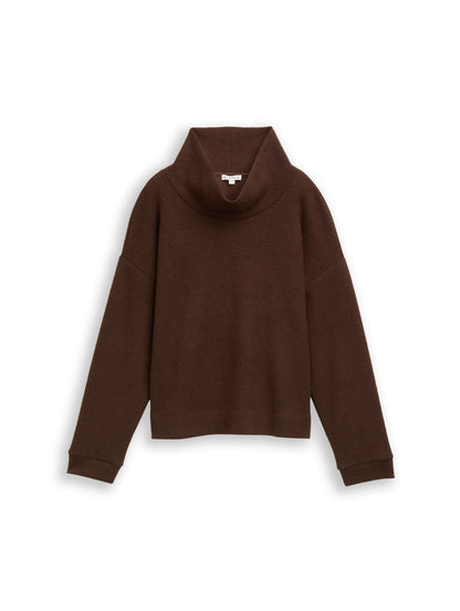 Loose Fit Sweatshirt mit Rollkragen