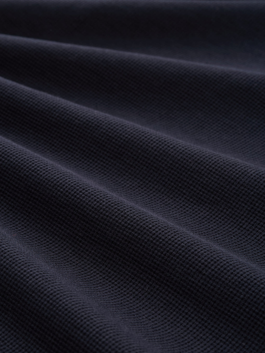 Langarm Poloshirt mit Waffelstruktur