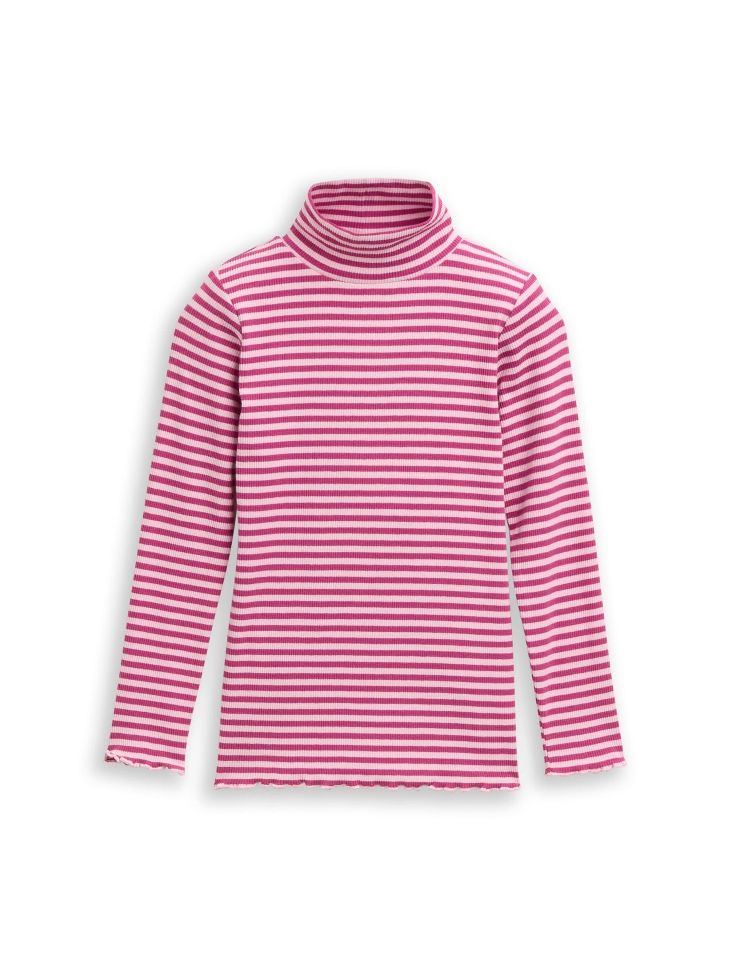 Ripp Langarmshirt mit Streifenmuster