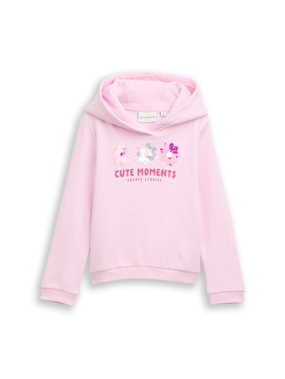 Hoodie Sweatshirt mit Wendepailletten