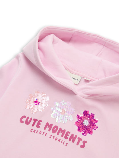 Hoodie Sweatshirt mit Wendepailletten