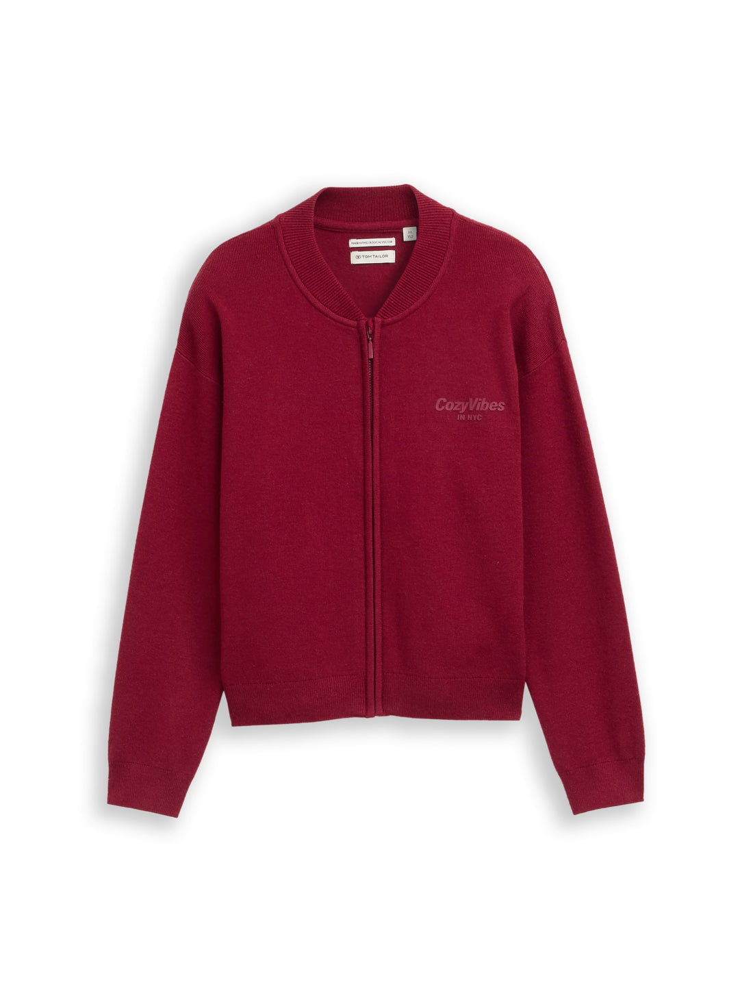 Bomber Cardigan mit Reißverschluss