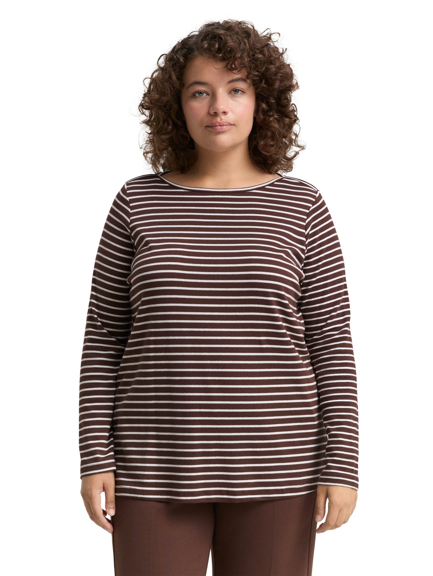 Plus Size - Langarmshirt mit Streifenmuster