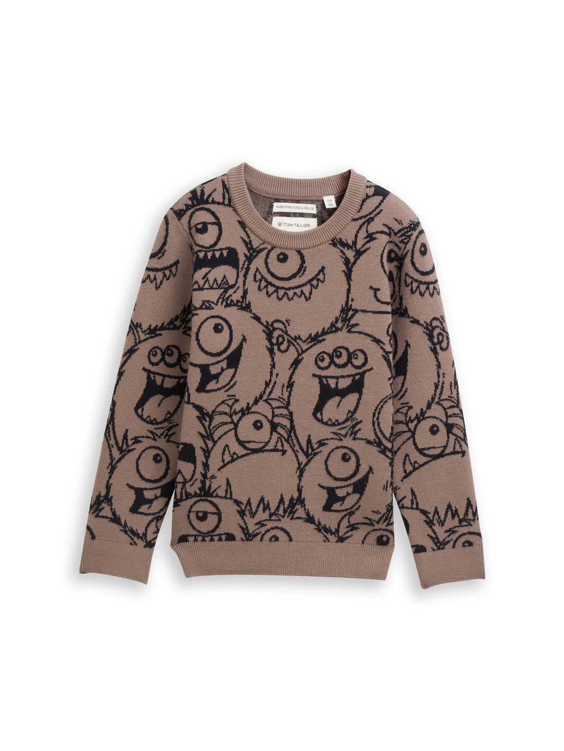 Strickpullover mit Allover-Print