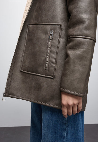 Leder-Look Jacke