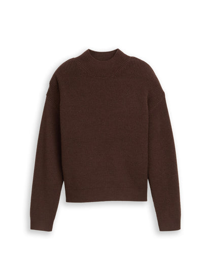 Strickpullover mit Stehkragen