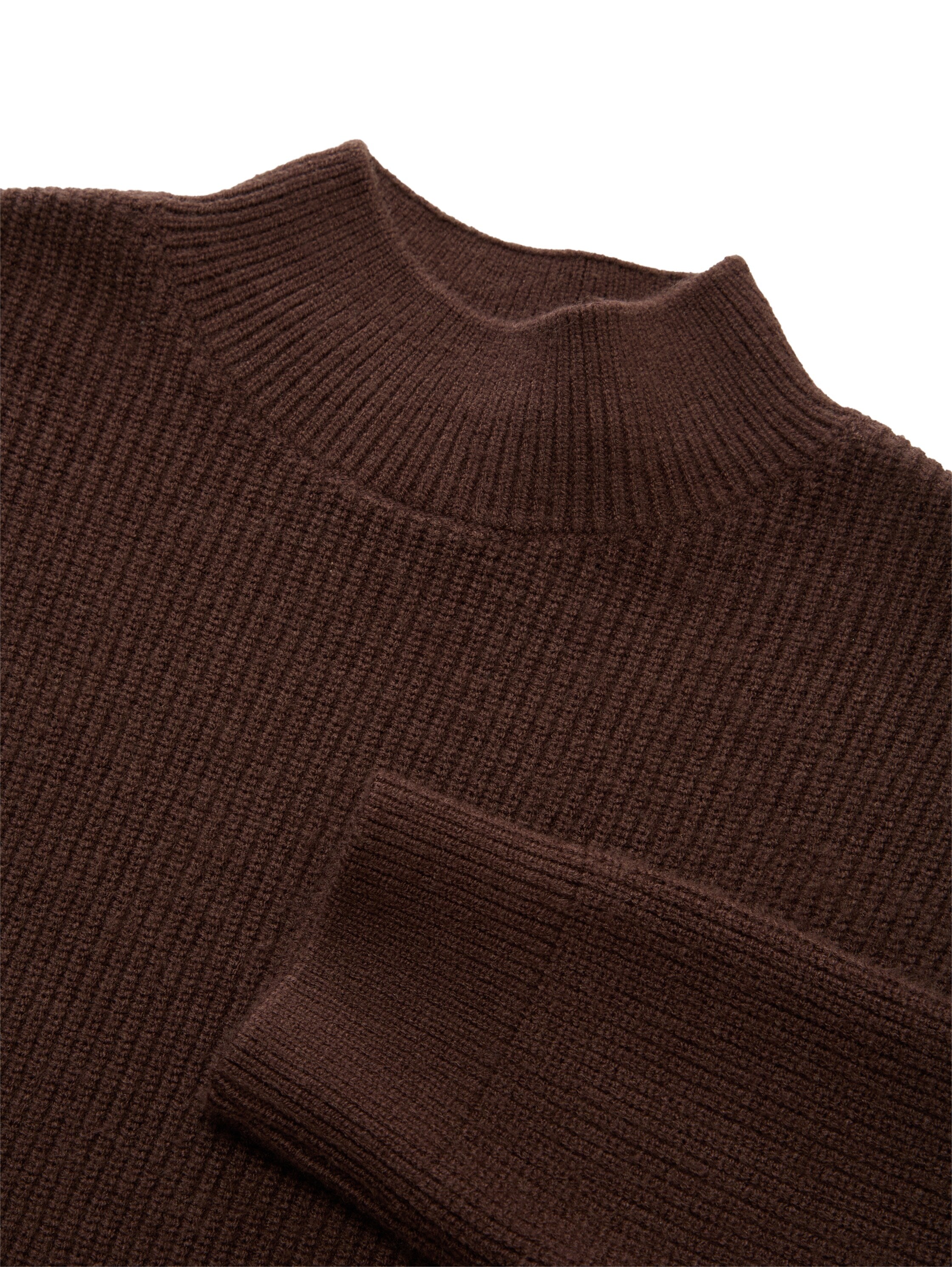 Strickpullover mit Stehkragen