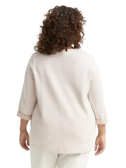 Plus Size - Sweatshirt mit Stehkragen