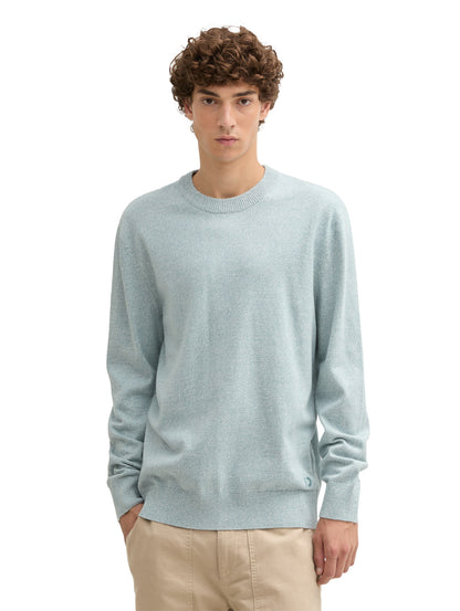 Basic Strickpullover aus Baumwolle