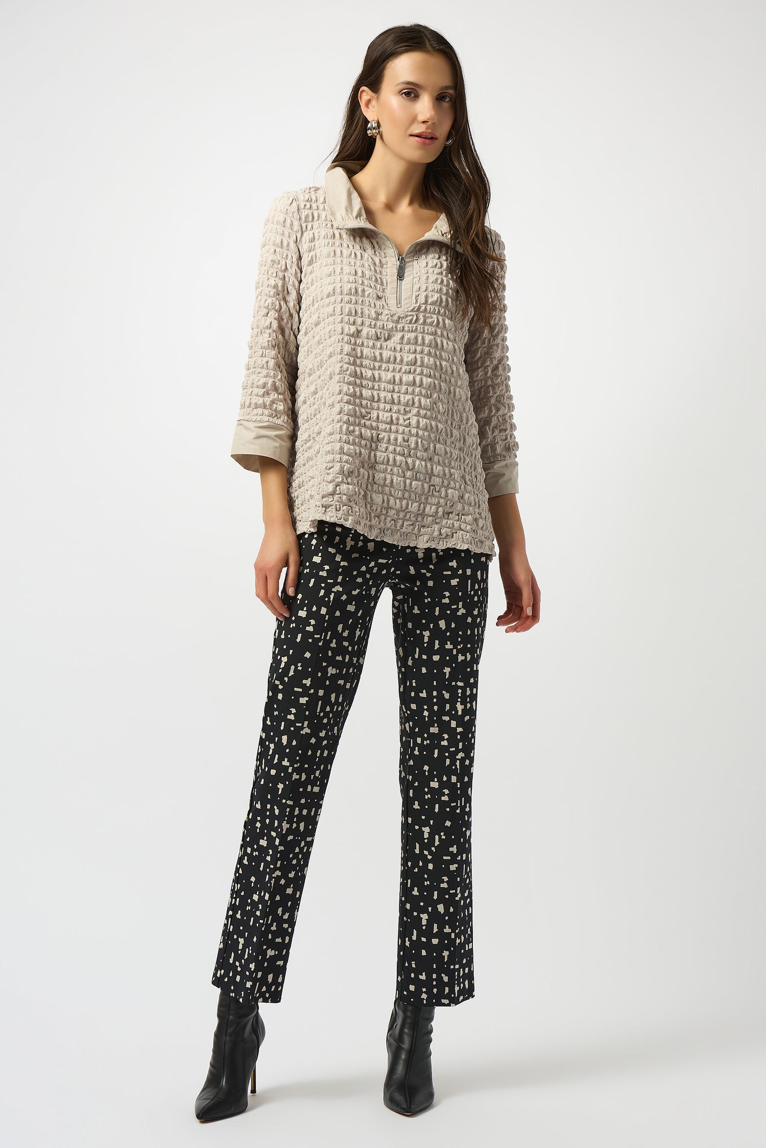 A-Linien-Oberteil aus Bubble-Jacquard