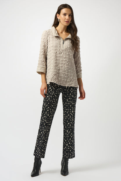 A-Linien-Oberteil aus Bubble-Jacquard
