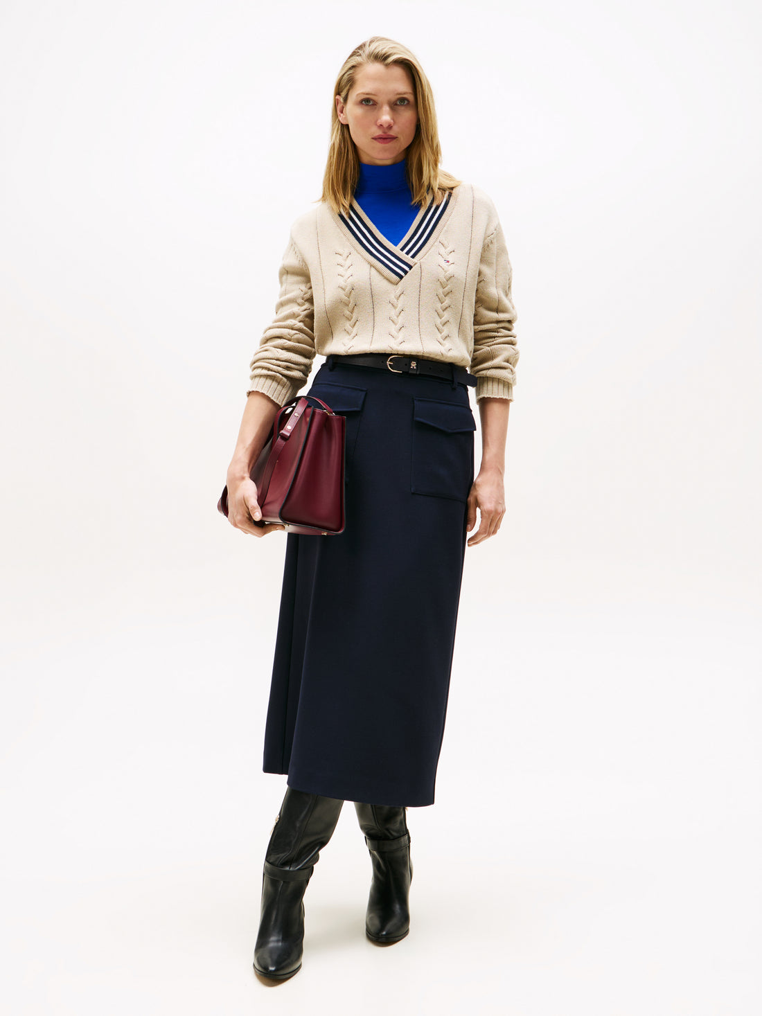 PUNTO TAILORED MIDI SKIRT