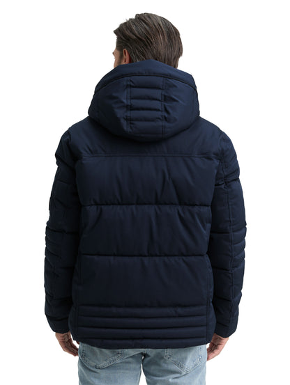 Puffer-Jacke mit abnehmbarer Kapuze