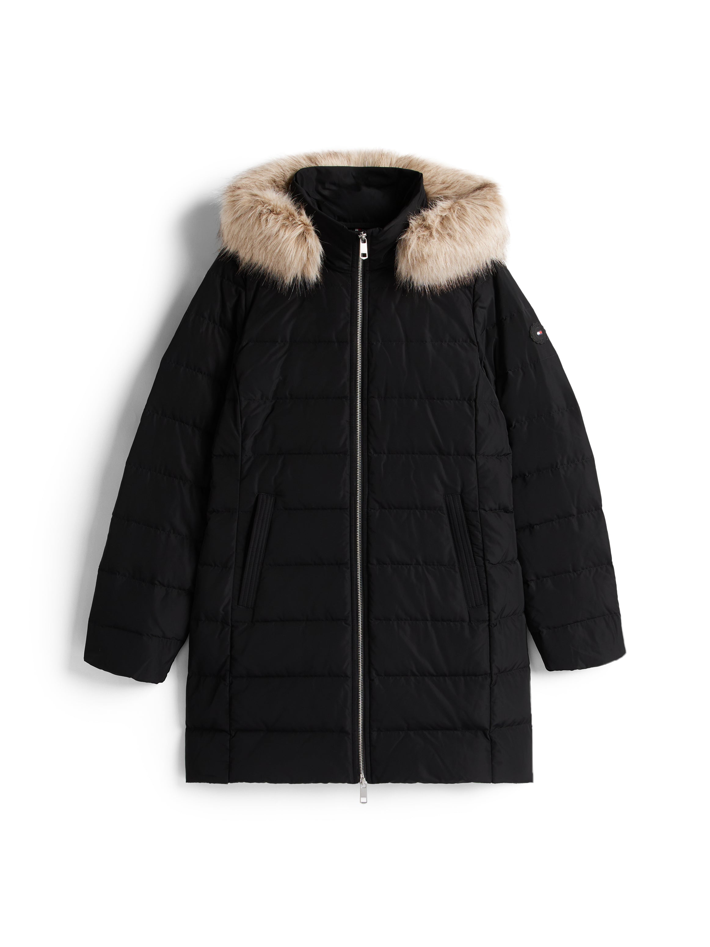 MW DOWN SLIM COAT WITH FUR