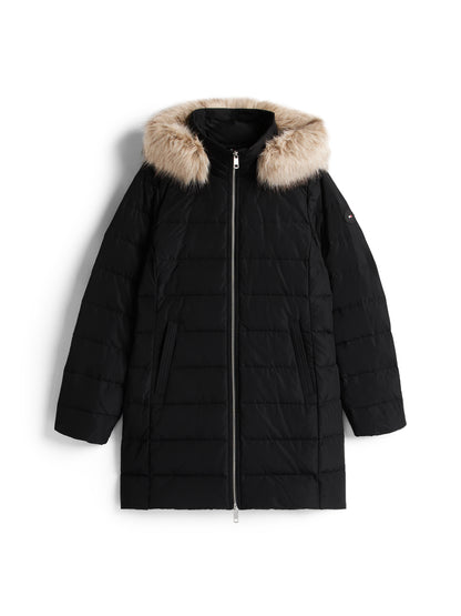 MW DOWN SLIM COAT WITH FUR